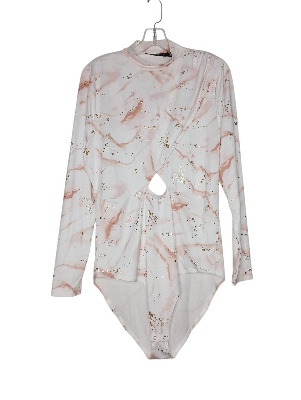 Fashion To Figure Women's Long Sleeve Twist-Front Bodysuit